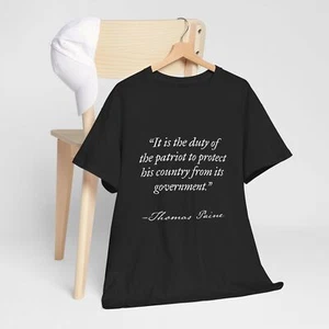 Thomas Paine Quote T-Shirt | Protect Country from Government | Patriot Tee - Picture 1 of 6
