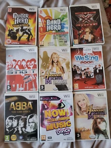 9 x Nintendo Wii Singende Musik Spiele Schnäppchen Konvolut Restposten Guitar Hero X Factor - Bild 1 von 1