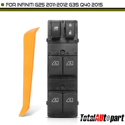 Window Switch for INFINITI G25 2011-2012 G35 2007-2008 Q40 2015 Front Left Side - Image 1 of 4