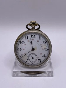 Raro orologio da tasca Japy Freres (L'Alouette) carica manuale con motivo floreale, funzionante - Foto 1 di 8