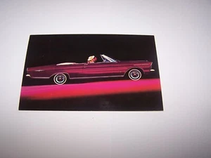 1965 FORD GALAXIE 500 XL CONVERTIBLE Postcard C.T FOXWORTHY INDIANAPOLIS INDIANA - Picture 1 of 2