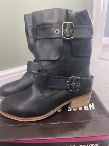 Black Buckle Boots - Picture 1 of 2