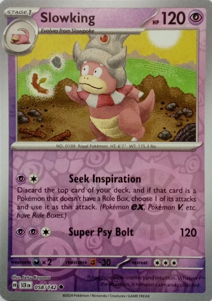 058/142 SLOWKING REVERSE HOLO STELLAR CROWN POKEMON CARD - Image 1 of 1