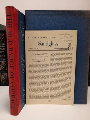 The Red Badge of Courage Stephen Crane John Curry Art 1944 Slipcase Sandglass VG Foto 1 de 4