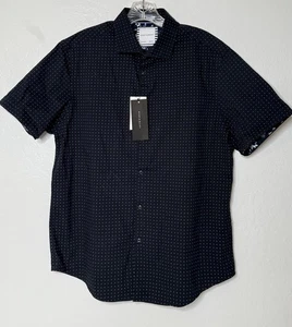 Camisa Polo Ricky & Mickey Abotonada Para Hombre Talla Grande Azul Blanco Floral Preppy Nueva - Imagen 1 de 13