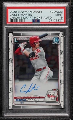 2020 Bowman Draft Chrome Draft Picks Auto Casey Martin #CDA-CM PSA 9 MINT Auto - Image 1 of 2