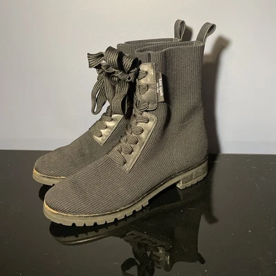 Botas Kate Spade para mujer de cuero Merigue elásticas de combate y cordones 8,5 B Foto 1 de 4
