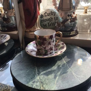 Demitasse Cup and Saucer with Violets Beautiful ❤️ - Picture 1 of 10