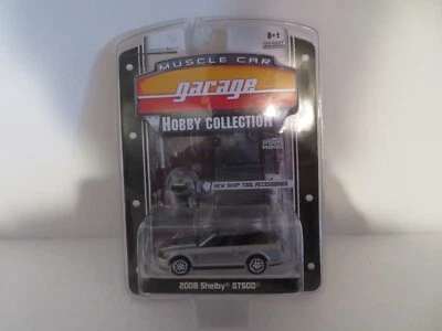 Greenlight Muscle Car Garage Hobby Collection Shelby GT500 Silver 1:64 2008 NIP - Image 1 of 3