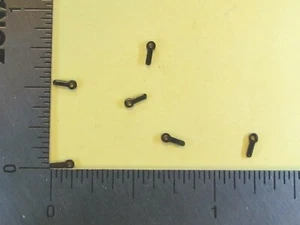 6 BLACK, 7694 FLAT HAND RAIL POST, MANTUA & TYCO RARE FACTORY ORIGINAL NEW PART - Picture 1 of 2