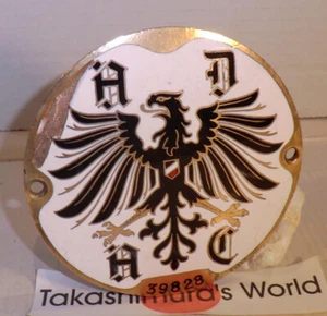 PLAKETTE antik ADAC Mitgliedsplakette WAGENSCHILD Deutsches Reich um 1930 DR77 - Picture 1 of 10