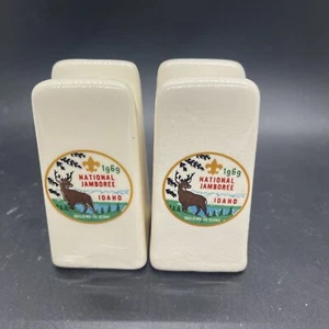 Vintage 1969 Boy Scouts National Jamboree Idaho Salt & Pepper Shakers - Picture 1 of 12