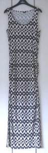 LASCANA Sommerkleid Maxi, Champagnerfarbe, Schwarz gemustert, Viskose, Gr. 40 - Bild 1 von 10