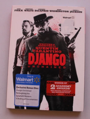 Django Unchained DVD SLIPCOVER TARANTINO FOXX DICAPRIO WESTERN Walmart Bonus - Image 1 of 3