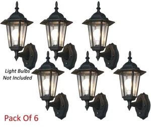 Stylish Outdoor Wall Lighting Systems With Smart Photocell Sensors - Pack Of 6 - Picture 1 of 6