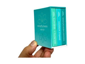 Mindfulness Box Set mini Secrets of Serenity Simple Wisdom Instant Meditations - Imagen 1 de 6