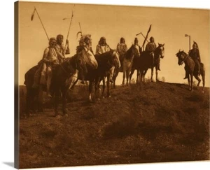 Panning a Raid Native American Indian Canvas Wrapped 16x20 Vintage 1800s Photo - Picture 1 of 3
