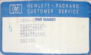 Hewlett Packard 1854-0062 Transistor 2N1701 vergoldet Neu aus altem Lagerbestand versiegelt - Bild 1 von 2