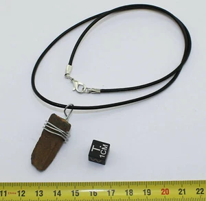 Collier pendentif météorite tranche de NWA non classée ( 003 * ) - Imagen 1 de 6