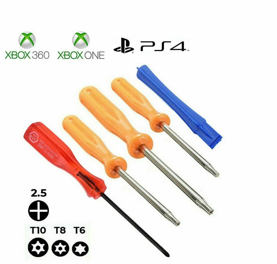 Screwdriver Set T6 T8 T10 PH00 Philips Pry Tool for PS4 Xbox One 360 controller - Image 1 of 4