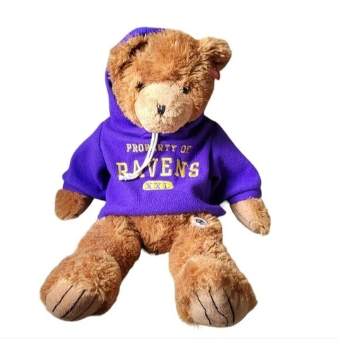 Vintage Good Stuff NFL Baltimore Ravens 27" Plush Hoodie Bear Cover