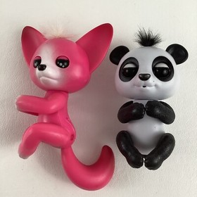 WowWee Fingerlings Interactive Electronic Pet Panda Polly Fox Kayla Lot Zoo Toy