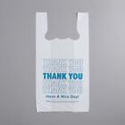 Bags 1/6 Large 21 x 6.5 x 11.5 'Thank You' T-Shirt Plastic Grocery Shopping Bags