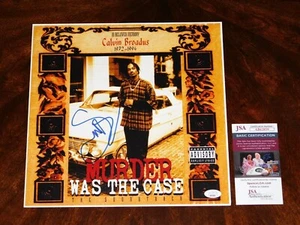 SNOOP DOGG LEGENDARY RAPPER SIGNED MURDER WAS THE CASE 12X12 PHOTO JSA COA!!! - Picture 1 of 1