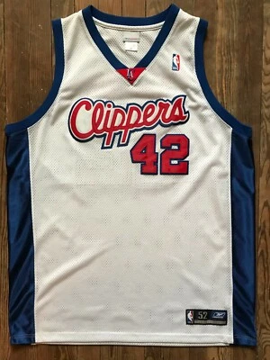 Camiseta deportiva blanca auténtica Reebok talla 52 marca Elton Los Angeles Clippers Foto 1 de 4