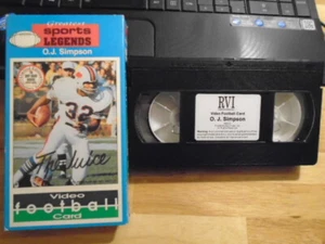 RARE LIMITED EDITION O.J. Simpson VHS Video Football Card 1988 interviews + - Picture 1 of 2