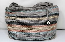 The SAK Casual Classics Large Crocheted Tote Bag Coastal Stripe