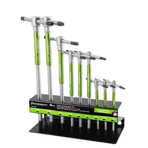 Powerbuilt Key Wrench Set T-Handle Torx Standard Grips Harder Stylish (9-Piece) - Picture 1 of 4