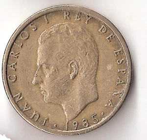 1985 Spain Cien Pesetas Coin Juan Carlos Rey de Espana - Picture 1 of 2
