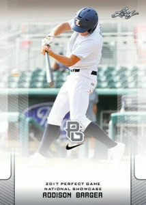 ADDISON BARGER 2017 LEAF "1ST EVER PRINTED" PERFECT GAME ROOKIE CARD #258! - Picture 1 of 1