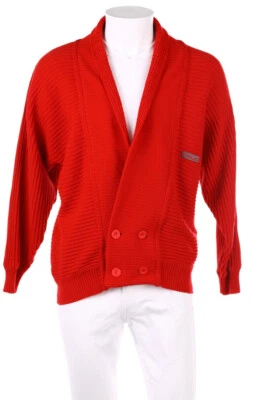 CARLO COLUCCI Cárdigan Vintage Virgen Lana 48 Rojo - Imagen 1 de 4