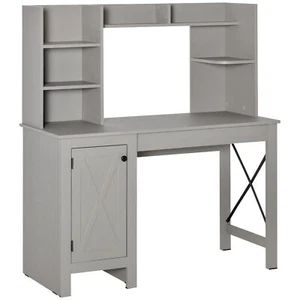 Computer Desk with Hutch Storage Cabinet Bedroom Home Office Table Work Study - Picture 1 of 9