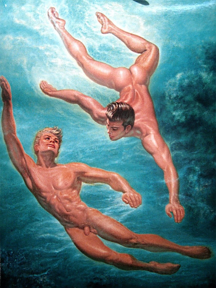 Lienzo fino impresión giclée arte profundidades George Quaintance Foto 1 de 1