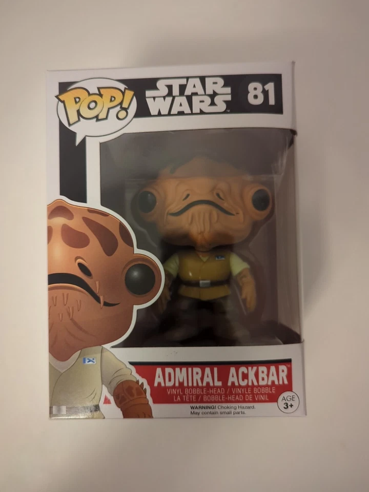 BNIB Funko Star Wars Admiral Ackbar 81 The Force Awakens Disney Vaulted - Image 1 of 2