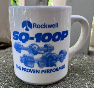 TAZA DE CAFÉ ROCKWELL SQ-100P The Proven Performer años 80 - DE COLECCIÓN - ESCASA - Imagen 1 de 4