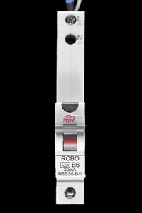 WYLEX 6 AMP CURVE B 10kA 30mA RCBO TYPE A NSBS6-B/1 - Picture 1 of 6