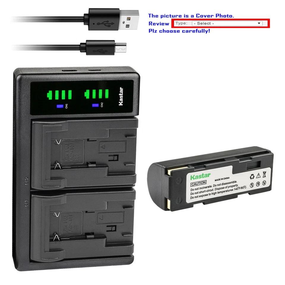 Kastar Battery LTD2 USB Charger for KLIC-3000 K3000 & Kodak DC4800 DC4800 Zoom - Image 1 of 4
