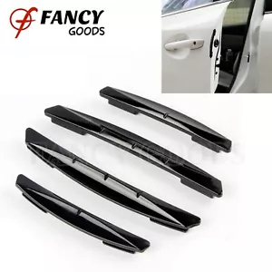 4pcs Universal Car Door Edge Protector BLACK CLEAR Anti-collision Strips - Picture 1 of 5