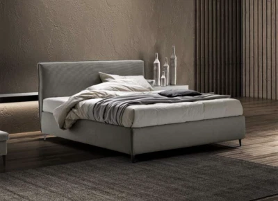 LETTO MATRIMONIALE EMMA CON/SENZA RETE CONTENITORE TESSUTO  LUSSO COME FOTO - Immagine 1 di 4