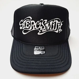 AeroSmith Hat Cap Vintage Trucker Style Mesh Snapback Foam Front Rock Band - Picture 1 of 4