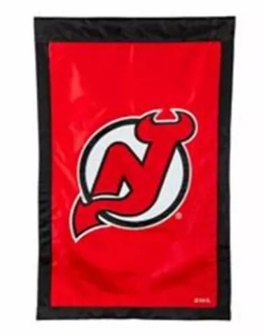 New Jersey Devils Premium 28x44 Banner Applique 2-Sided Embroidered Flag Hockey Cover