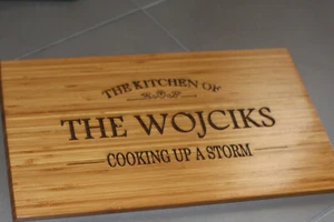 Laser Engraved Personalised Chopping Board - Picture 1 of 2