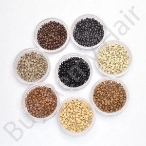 Copper Nano Beads 2.5mm Micro Rings Nano Tip Hair Extensions 100/200/400/1000 - Picture 1 of 9