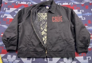 Y2K Motley Crue Rock Band Tour Concert Merch Quilted Dickies Vtg Jacket Mens XL - Picture 1 of 14