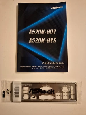 I/O IO Blende Shield für ASRock A520M-HDV / A520M-HVS - inkl. Handbuch - Bild 1 von 2