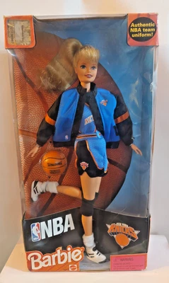 Muñeca Barbie NBA New York Knicks ~ 1998 juguete Mattel vintage 20714 Foto 1 de 4